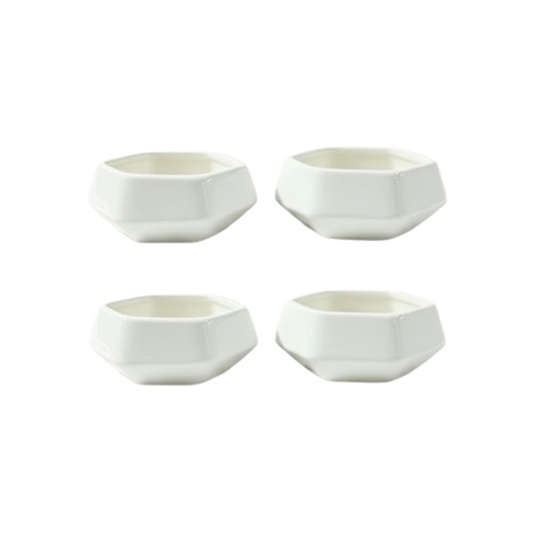 پیاله مدل سرامیکی طرح ۶ ضلعی مجموعه ۴ عددی