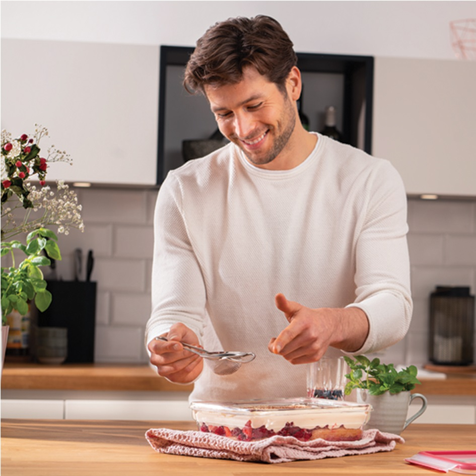 ظرف نگهدارنده بابدنه شیشه ای تفال مدل N1041210 مناسب برای قرار دادن در فریزر و ماکرویو