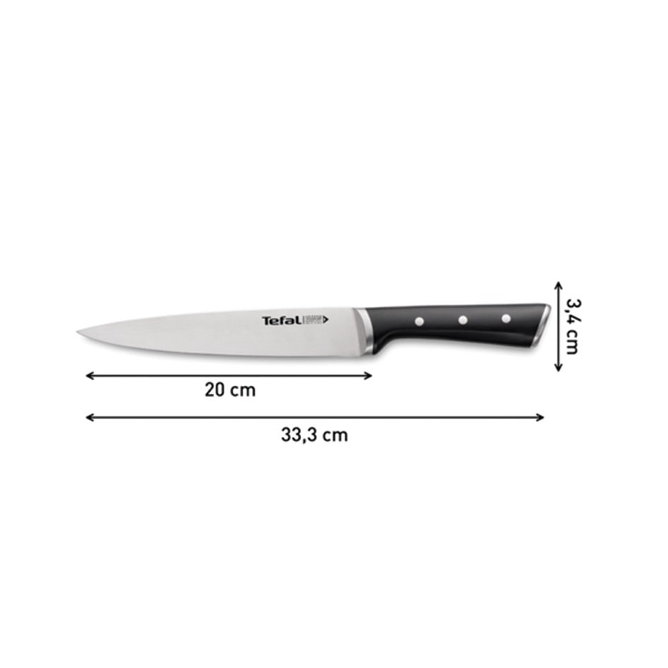 چاقو آشپزخانه با تیغه استیل و با دسته پلاستیک تفال مدل Ice Force K2320714