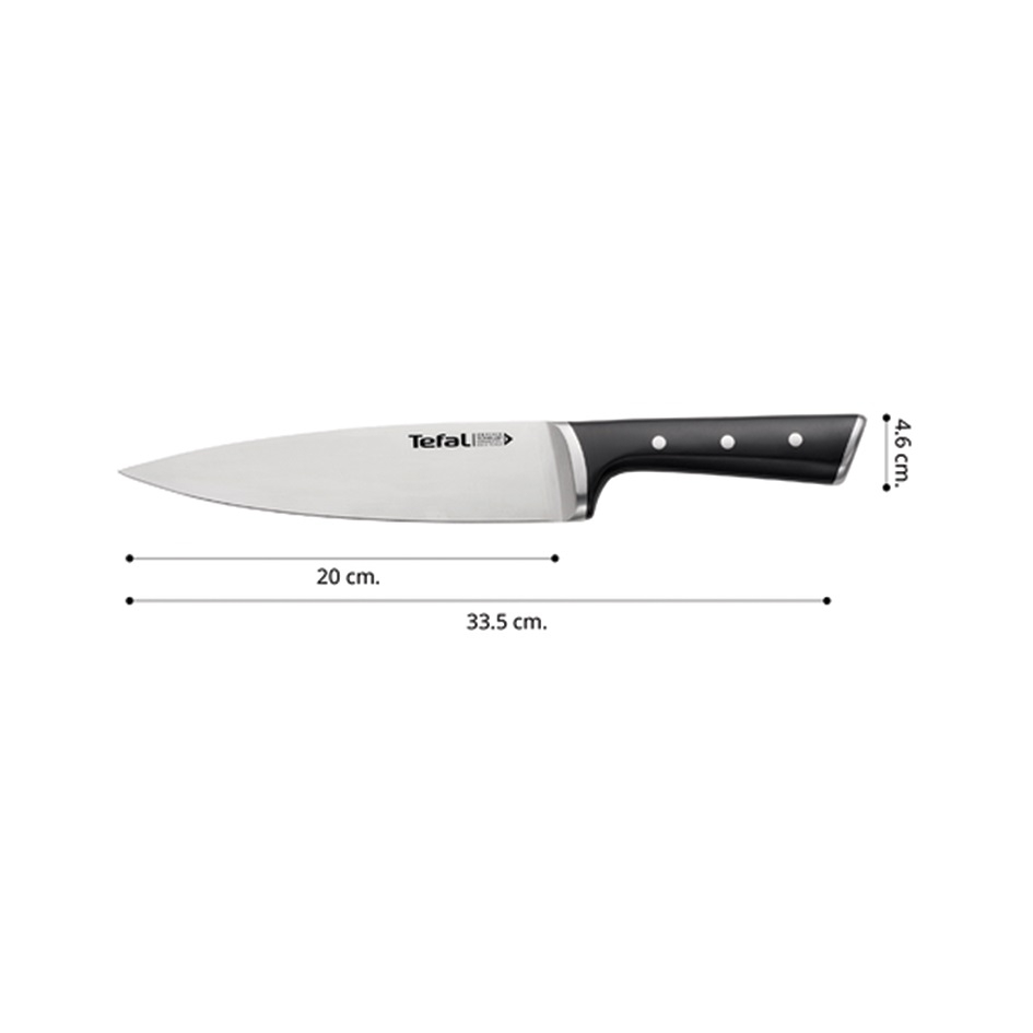 چاقو قصابی با تیغه استیل و با دسته پلاستیک تفال مدل ICE FORCE K2320214